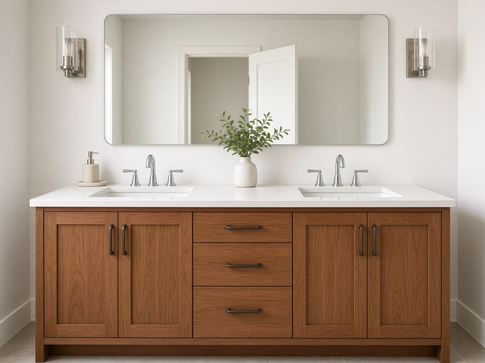 Primary bath double vanity
